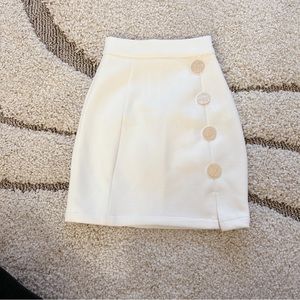 Oh Polly White Mini Skirt